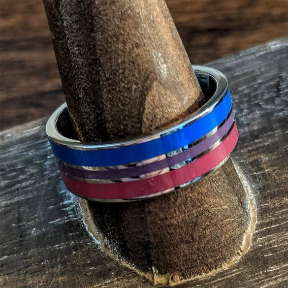 Wholesale Titanium Steel Geometric Electroplated Ring Jewelry