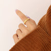 Wholesale Titanium Steel Geometric Electroplated Rotatable Unisex Ring