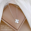 Wholesale Titanium Steel Geometric Electroplated Unisex Lucky Grass Design Clavicle Necklace