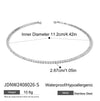 Wholesale Titanium Steel Geometric Electroplated White Zircon Bracelet Light Luxury Do Not Fade