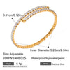 Wholesale Titanium Steel Geometric Electroplated White Zircon Bracelet Light Luxury Do Not Fade