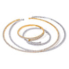Wholesale Titanium Steel Geometric Electroplated White Zircon Bracelet Light Luxury Do Not Fade