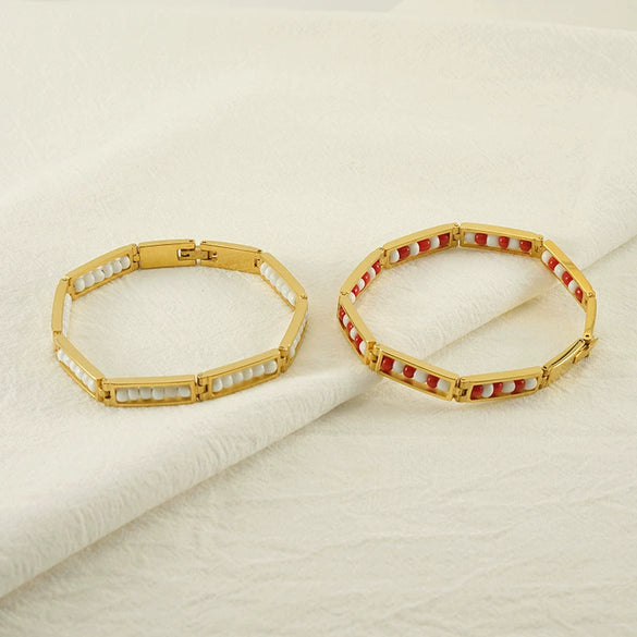 Wholesale 316L Stainless Steel Geometric Electroplated Women's Bracelet Jewelry