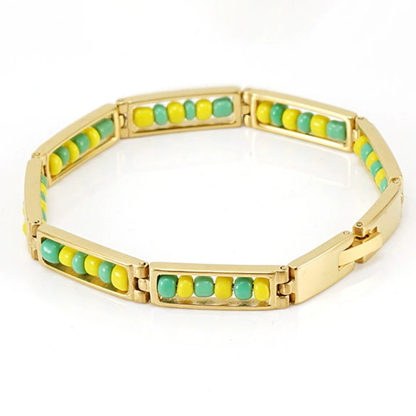 Wholesale 316L Stainless Steel Geometric Electroplated Women's Bracelet Jewelry