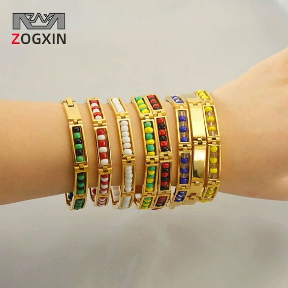 Wholesale 316L Stainless Steel Geometric Electroplated Women's Bracelet Jewelry
