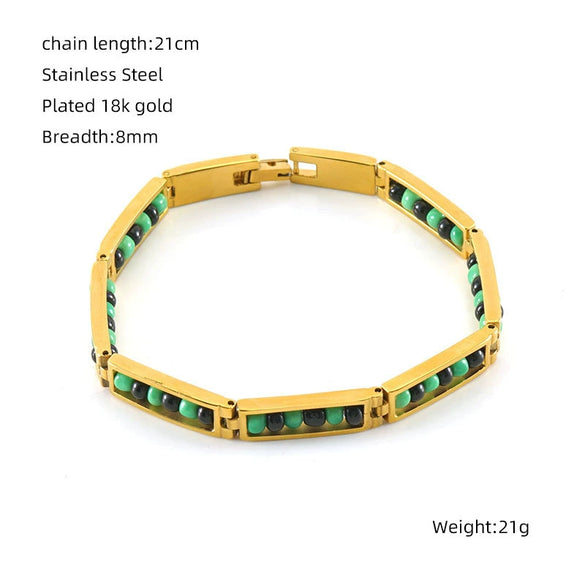 Wholesale 316L Stainless Steel Geometric Electroplated Women's Bracelet Jewelry