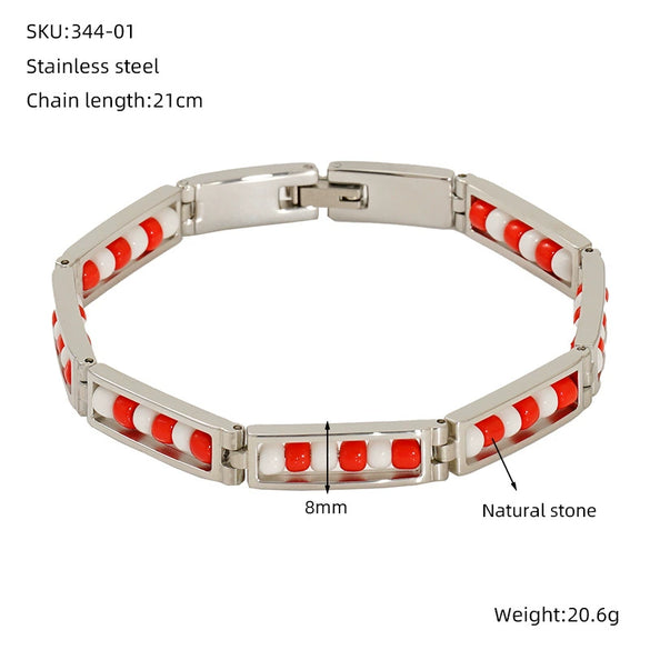 Wholesale 316L Stainless Steel Geometric Electroplated Women's Bracelet Jewelry