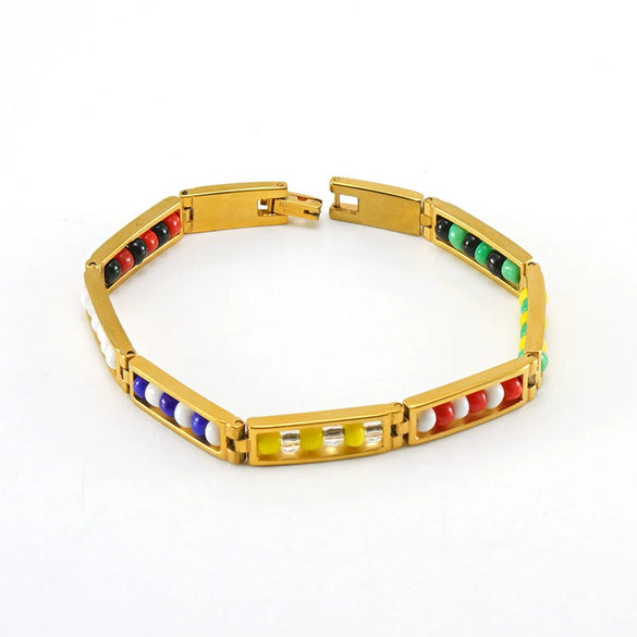 Wholesale 316L Stainless Steel Geometric Electroplated Women's Bracelet Jewelry