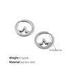 Wholesale 316L Stainless Steel Geometric Electroplated Women's Fashion Retro Light Luxury Earrings