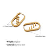 Wholesale 316L Stainless Steel Geometric Electroplated Women's Fashion Retro Light Luxury Earrings