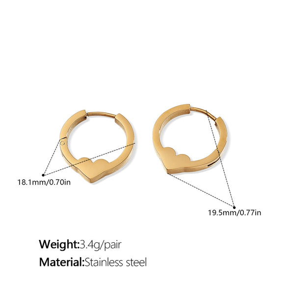 Wholesale 316L Stainless Steel Geometric Electroplated Women's Fashion Retro Light Luxury Earrings