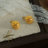Wholesale 316L Stainless Steel Geometric Electroplated Women's Retro Light Luxury Earrings