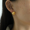 Wholesale 316L Stainless Steel Geometric Electroplated Women's Retro Light Luxury Earrings