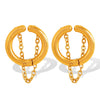 Wholesale 316L Stainless Steel Geometric Fashion Ear Bone Clip For Women With Electroplating Design