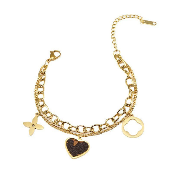 Wholesale Titanium Steel Geometric Fashion Electroplated Unisex Bracelet