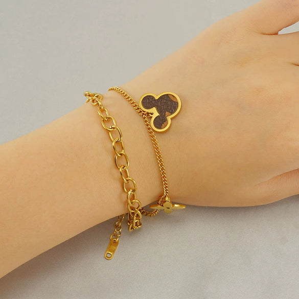 Wholesale Titanium Steel Geometric Fashion Electroplated Unisex Bracelet