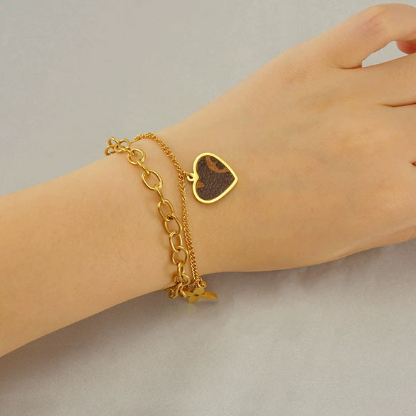 Wholesale Titanium Steel Geometric Fashion Electroplated Unisex Bracelet