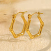Wholesale 316L Stainless Steel Geometric Fashion Electroplated Women's Earrings