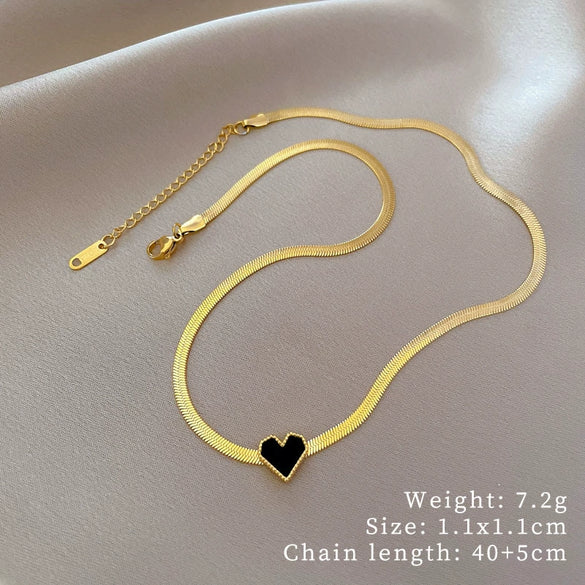 Wholesale Titanium Steel Geometric Fashion Minimalist Electroplated Pendant Necklace For Unisex