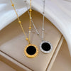Wholesale Titanium Steel Geometric Fashion Necklace With Electroplating Treatment For Women