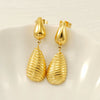 Wholesale Titanium Steel Geometric Fashion Retro Stud Earrings For Women With Electroplating