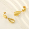 Wholesale Titanium Steel Geometric Fashion Retro Stud Earrings For Women With Electroplating
