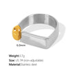 Wholesale 316L Stainless Steel Geometric Fashion Ring With Electroplating Design For Women