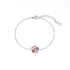 Wholesale Titanium Steel Geometric Flower Inlaid Zircon Electroplated Fashion Shining Girl Bracelet
