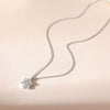 Wholesale Titanium Steel Geometric Flower Pendant Clavicle Chain With Electroplating Simple Style Necklace