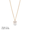 Wholesale Titanium Steel Geometric Flower Pendant Clavicle Chain With Electroplating Simple Style Necklace
