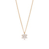 Wholesale Titanium Steel Geometric Flower Pendant Clavicle Chain With Electroplating Simple Style Necklace