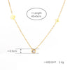 Wholesale Titanium Steel Geometric Fourcorner Star Flower Necklace With Vacuum Plating For Women