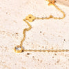 Wholesale Titanium Steel Geometric Fourcorner Star Flower Necklace With Vacuum Plating For Women