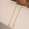 Wholesale Titanium Steel Geometric Fourleaf Clover Tassel Earrings For Women