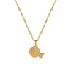 Wholesale Titanium Steel Geometric Frosted Small Fish Electroplated Necklace