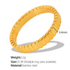 Wholesale 316L Stainless Steel Geometric Gear Ring Retro Niche Design Electroplated Simple Style Nonfading For Women
