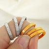 Wholesale 316L Stainless Steel Geometric Gear Ring Retro Niche Design Electroplated Simple Style Nonfading For Women