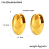 Wholesale Titanium Steel Geometric Goose Egg Shaped Earrings With Electroplating And Retro Temperament