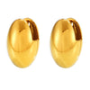 Wholesale Titanium Steel Geometric Goose Egg Shaped Earrings With Electroplating And Retro Temperament