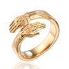 Wholesale Titanium Steel Geometric Handmade Palm Ring For Men And Unisex
