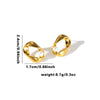 Wholesale Titanium Steel Geometric Heart Hollow Grid Twisted Line Electroplated Earrings Unisex