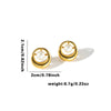 Wholesale Titanium Steel Geometric Heart Hollow Grid Twisted Line Electroplated Earrings Unisex