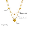 Wholesale Titanium Steel Geometric Heart Shape Electroplated 18K Gold O Word Chain Necklace For Women