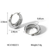 Wholesale Titanium Steel Geometric Hollow Earrings For Ladies With Gold Plated Electroplating