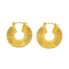 Wholesale Titanium Steel Geometric Hollow Electroplated Women's Earrings