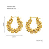 Wholesale Titanium Steel Geometric Hollow Electroplated Women's Earrings