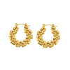 Wholesale Titanium Steel Geometric Hollow Electroplated Women's Earrings