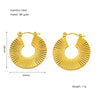 Wholesale Titanium Steel Geometric Hollow Electroplated Women's Earrings