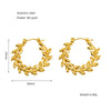Wholesale Titanium Steel Geometric Hollow Electroplated Women's Earrings