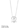 Wholesale Titanium Steel Geometric Hollow Pendant Electroplated Clavicle Necklace For Women